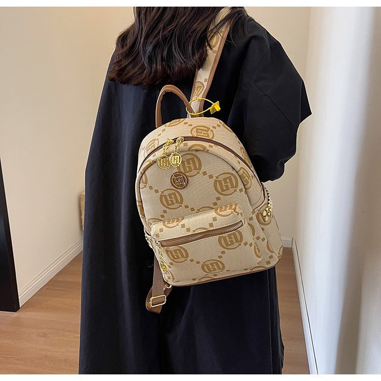 Luxury Brand Designer Bag Women's Bag New Luxury Ins Luxury bag Style Small Style Original Backpack Commuting Printed Niche Women's Double S