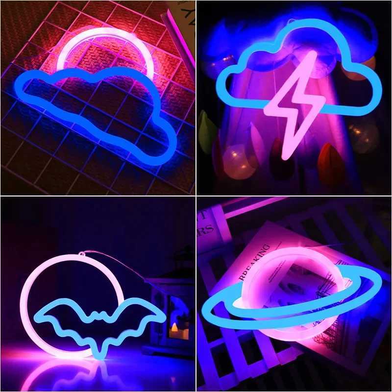 Gamepad Fire Moon Star LED Bright Neon Light Night Sign Modeling Lamp Room Wall Art Decoration Wholesale for Christmas Birthday Wedding XJ250725