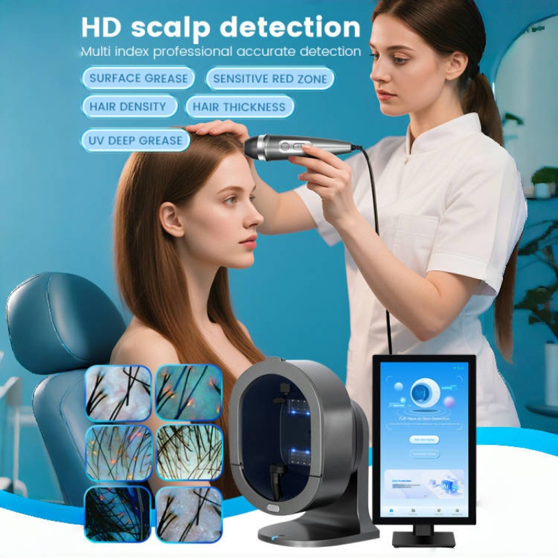 2025 Professional 3d Scanner Face Mirror Device Dermatoscope Skin Face Diagnostics Analysis Machine Facial Skin Analyzer Machine