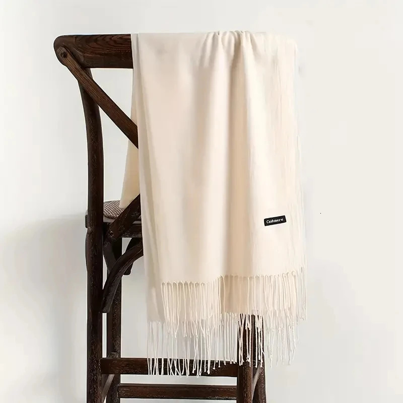 Womens Pashmina Scarf Shawls Soft Cashmere Feeling Headscarf Travel Office Winter Warm Hijabs Solid Lady Wraps Female Bandana 250724