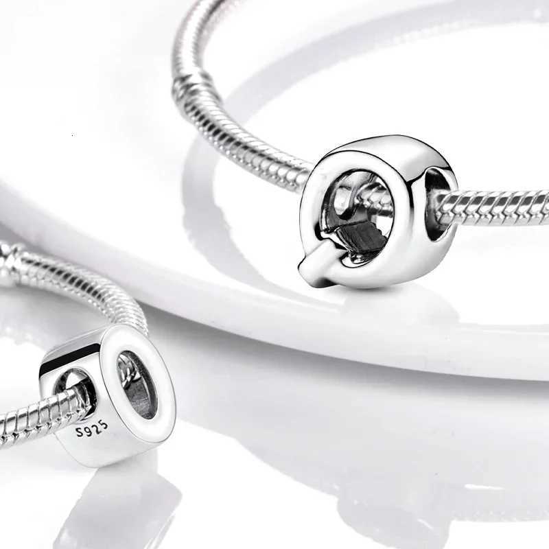 Original Silver 925 26 Letter A-Z Alphabet Charm Fine Beads Fit Charms Bracelet DIY Fine Jewelry for Women Gifts Making Gift XJ250726