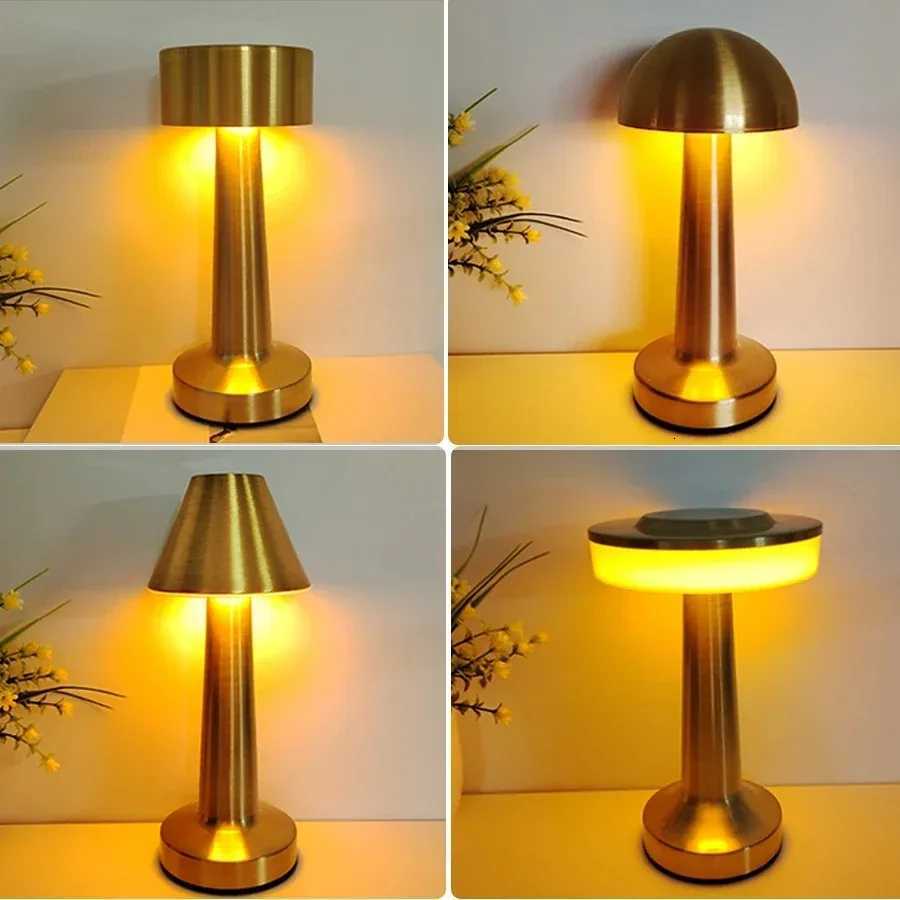 LED Touch Table Lamp Rechargeable Retro Metal Bar Desk Lights For Bedroom Restaurant Coffee Study Desktop Decor Lighting XJ250725