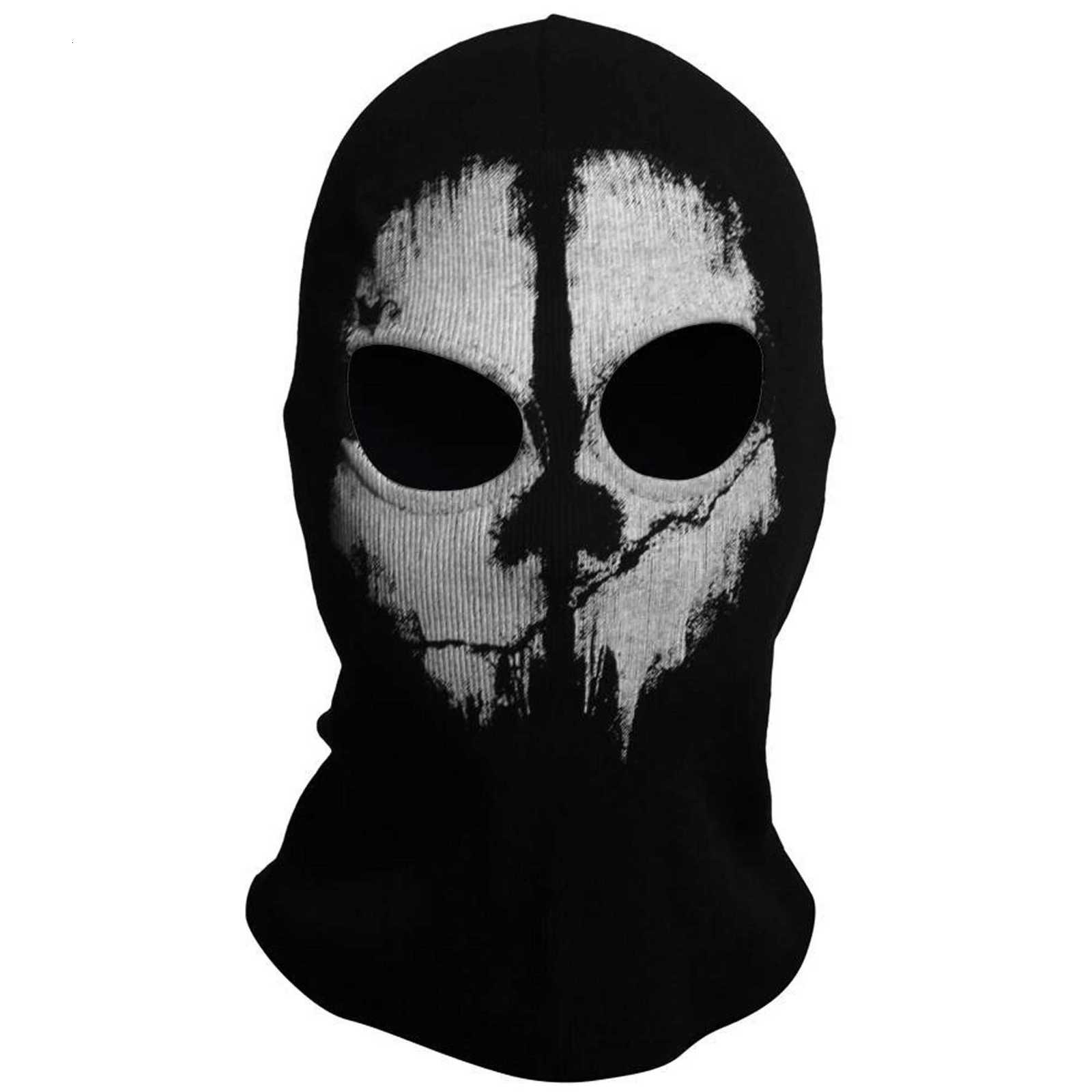 Black Cotton Balaclava Skeleton Mask Skull Ski Headwear Scarf Hood Motorcycle Helmet for Outdoor Motorcycle Hiking Z250725