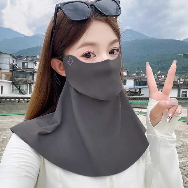 3D Silk UPF50+ UV Protection Face Mask for Women Summer Outdoor Cycling Hiking 360 Face Neck Cover Cool Balaclava Scarf Z250725