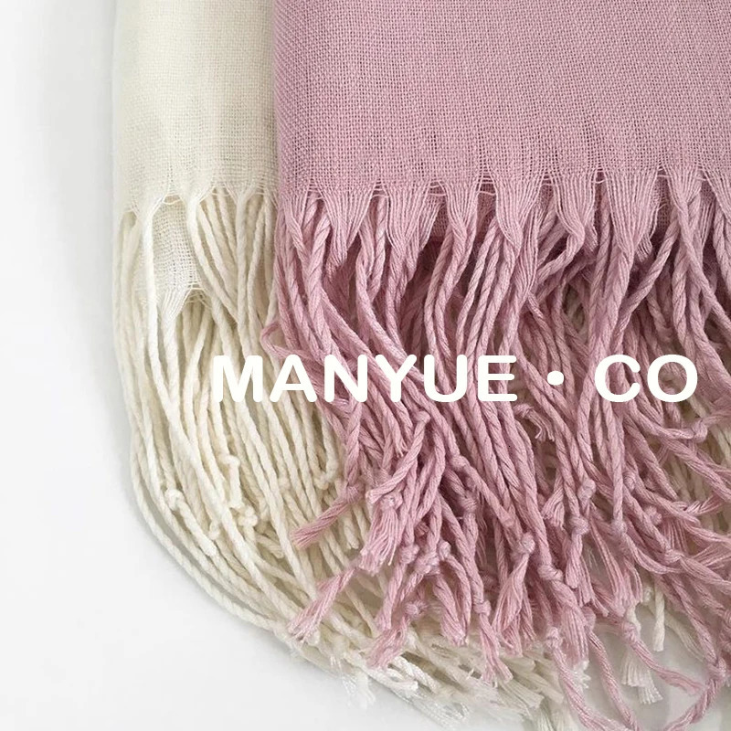 Solid Color Hijabs Cashmere Like Scarf Women Winter Warm Long Shawls And Wraps Hijab Scarves Pashmina Tassels Thin Headband 250724