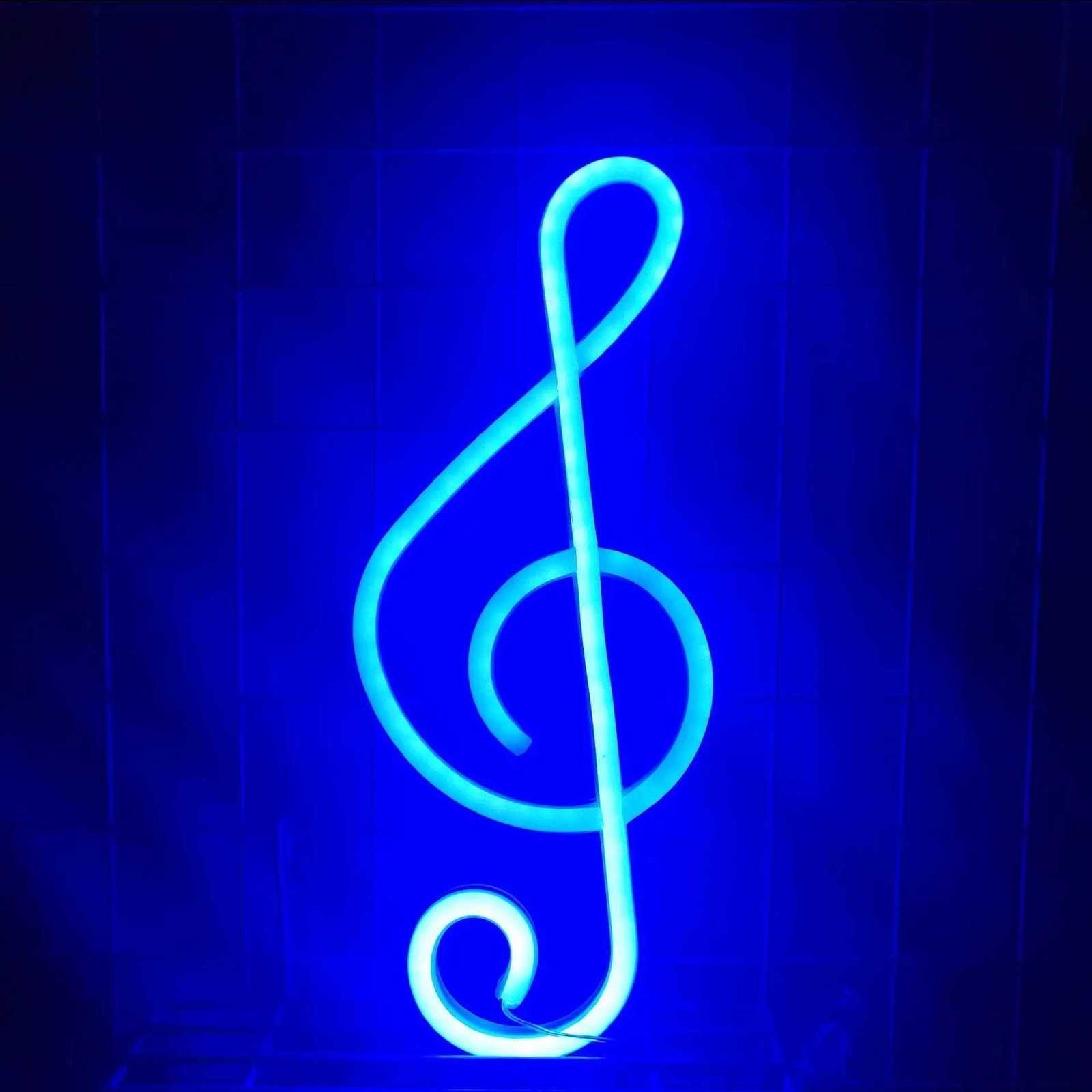 3D Wall Art Game Room Bedroom Living Room Decor Guitar Lamp Signs LED Neon MUSIC Note USB Powered Neon Signs Night Light XJ250725