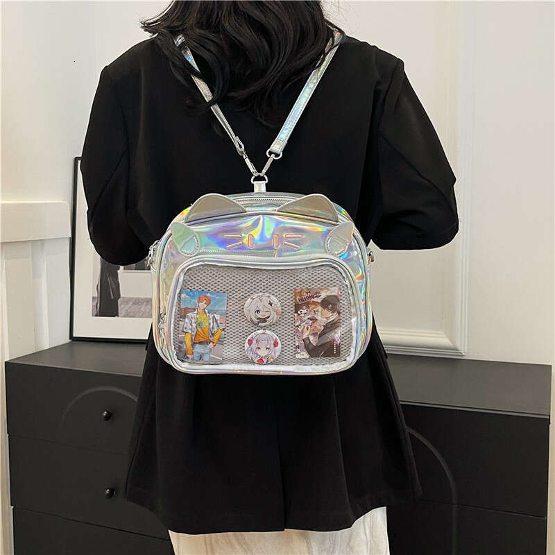 Y2K Millennial Hot Girl Pain Student Commuter Cute Mechanical Cat 2025 New Large Capacity College Crossbody Bag