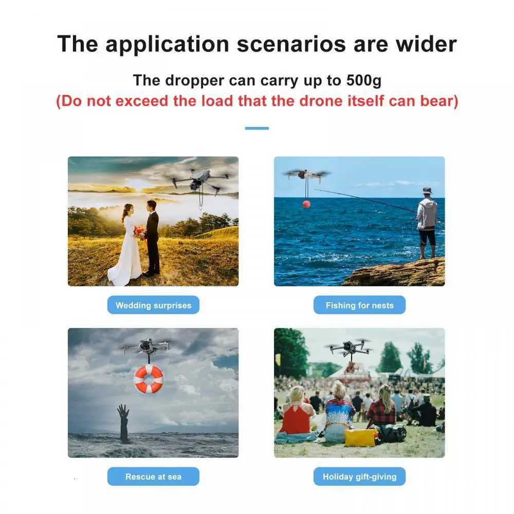 Universal Airdrop System For DJI Mavic 4 Pro/Neo/Flip/Mini 4Pro/Mini 3Pro/Air 3 Wedding Ring Gift Deliver Fishing Rescue Thrower Y250726