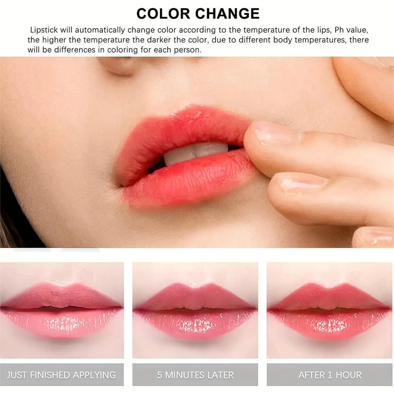 1PC Moisturizing Aloe Vera Lipstick Discoloration Lip Care Nutritious Plumper Balm Magic Cosmetic Makeup Beauty 250716