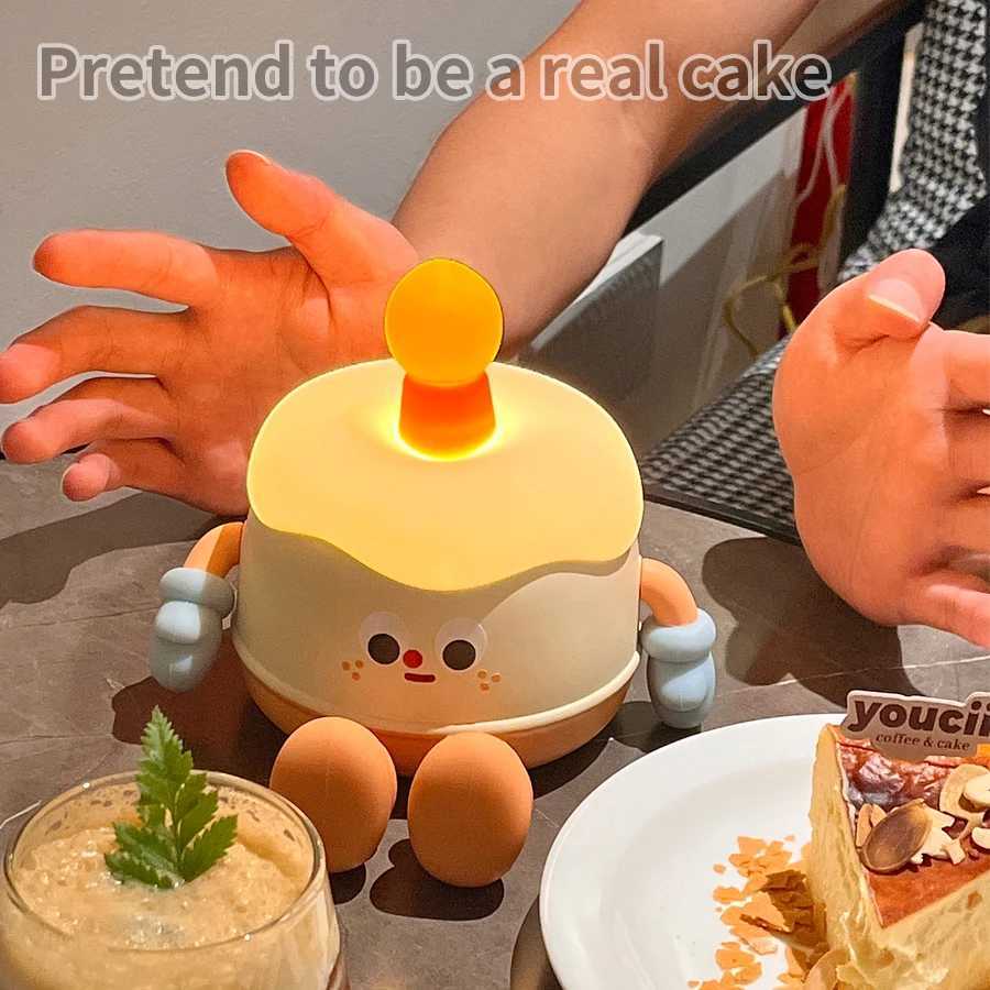 Mushroom Night Light LED Rechargeable USB Table Lamp Desk Room Decoration Baby Nursery Kids Birthday Gift Animal Pumpkin Lantern XJ250725