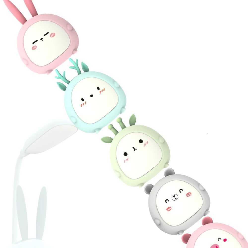 Portable LED Desk Lamp Foldable Light Cute Cartoon Desk Lamp USB Rechargeable LED Reading Light Eye Protective Colorful Night Light XJ250725