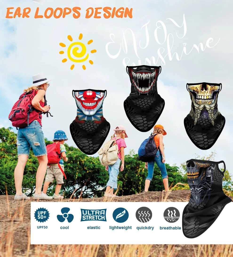 Silk Balaclava Headband Neck Gaiter Half Mask Ear Hanging Breathable Windproof Bicycle Face Shield Motorcycle Face Cover Men Z250725