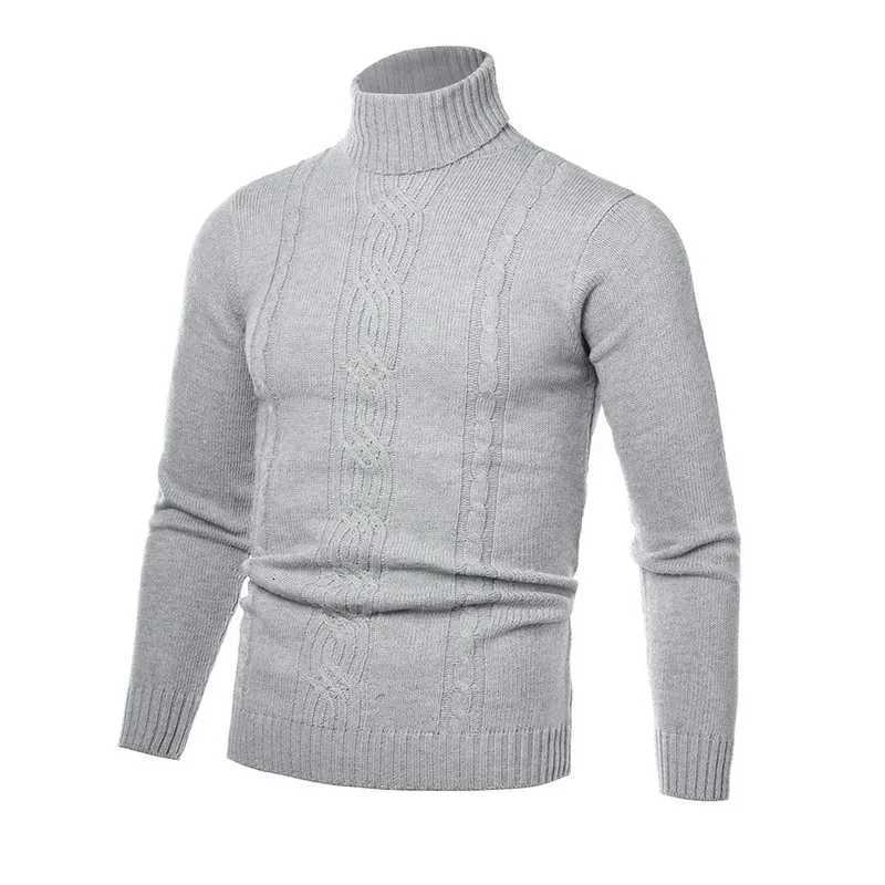 Winter Mens Warm Sweater Long Sleeve Turtleneck Sweater Retro Knitted Sweater Pullover Sweater Z250725
