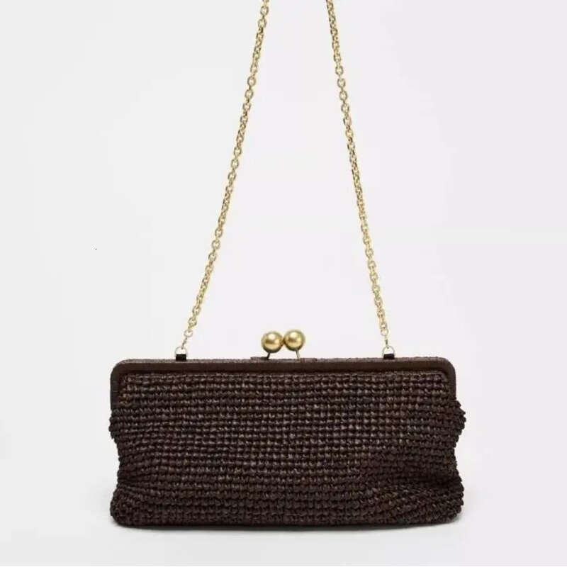 Straw Woven Handbag Women Handmade Travel Seaside Beach Summer New Handle Bag