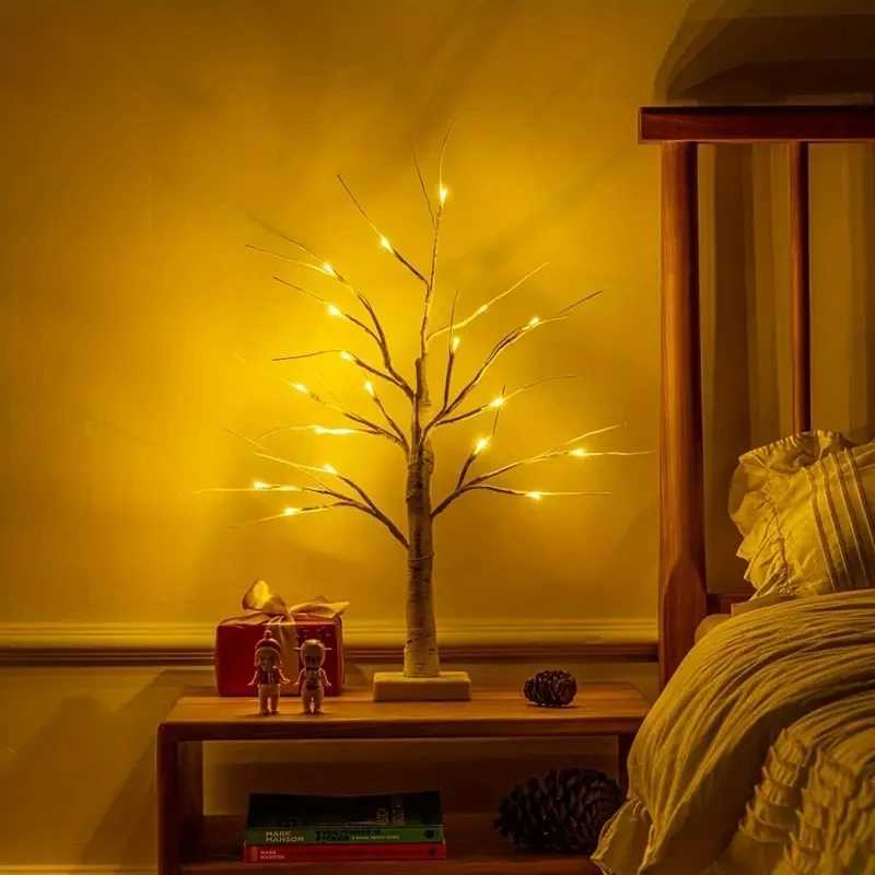 24 LED Easter Twinkling Tree Fairy Light Birch Tree Branches 3AA USB Powered Tree Lamp For Party Bedroom Christmas Decoration XJ250725