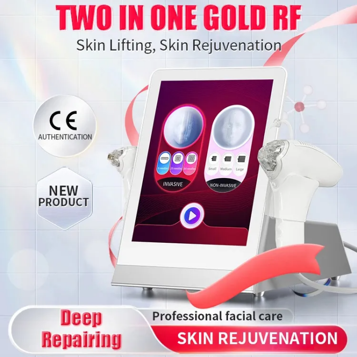2 In 1 Gold RF Microneedle Beauty Machine Microneedling Stretch Mark Remover Fractional Micro Needling By Medical Spa Equipmen