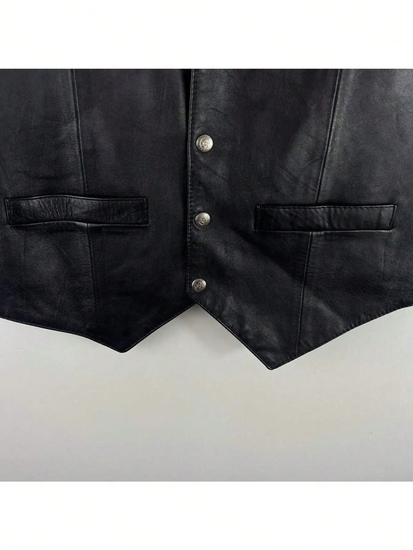 Men Vest Black Biker Motorcycle Hip Hop Waistcoat Male Faux Leather Punk Spring Sleeveless Plus Size Loose Casual 250725