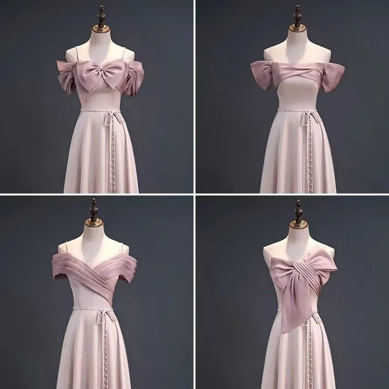 Wedding bridesmaid dress 2024 summer satin niche highend small can be worn by princess style girlfriends on weekdays 250725