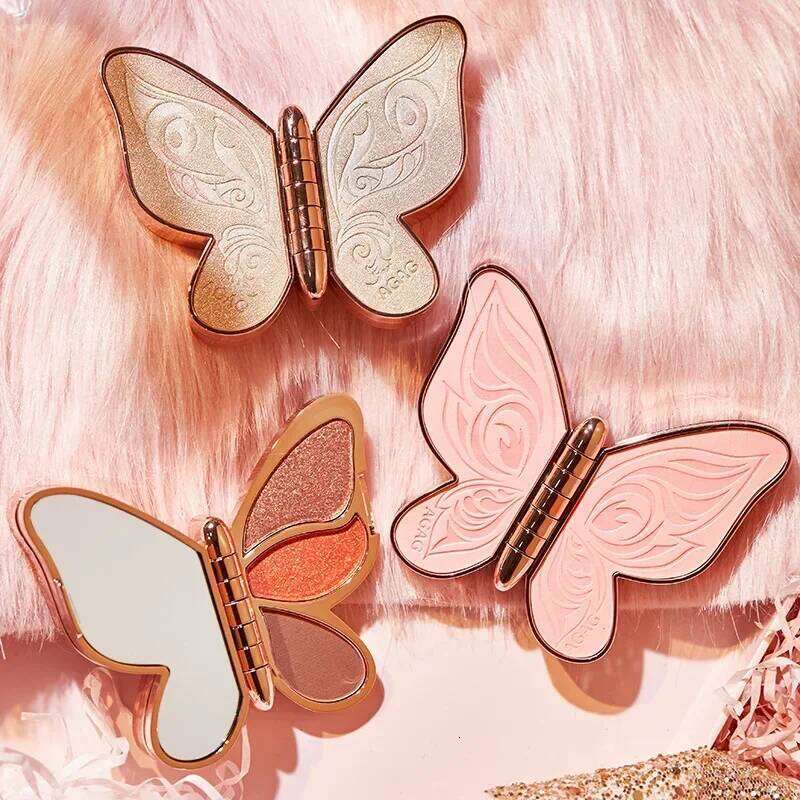 Butterfly Eye Shadow Six Eyeshadow Palette Easy to Color Glitter Long Lasting Make-up For Women Korean Cosmetics Makeup