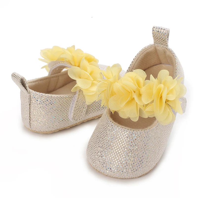 Baby Girl Flower Decoration First Soft Cotton Bottom AntiSlip Solid Color Princess Shoes Walking 018M 250725