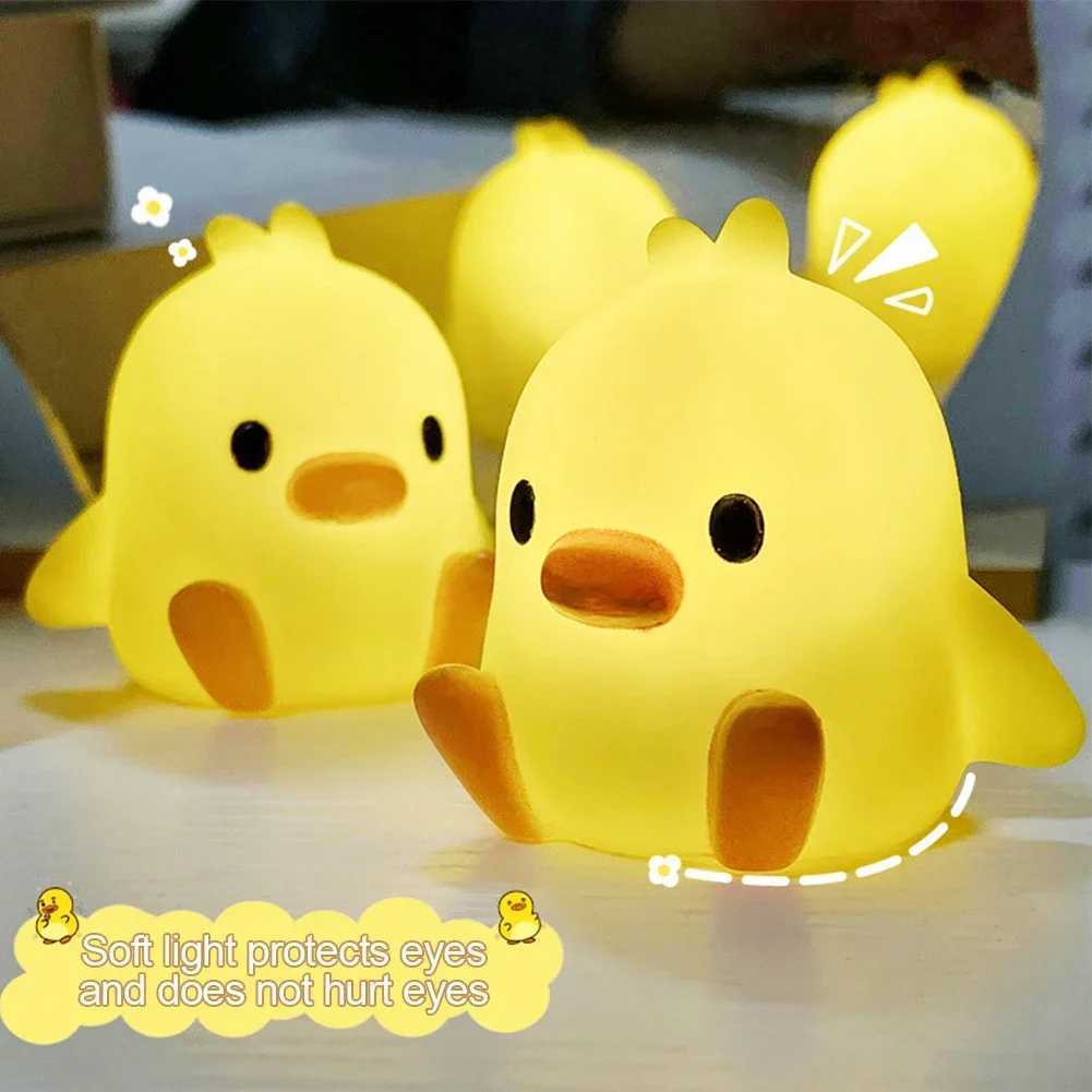 Animal Cartoon Duck Chicken LED for Soft Light Night Baby Children Kid Bedroom Decorative Lighting Home Decoration Moon Lamp XJ250725