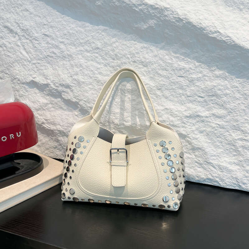 2025 New Y2K Style Women's with Rivets, Underarm Bag, Elegant Niche Large Capacity Commuter Shoulder Bag