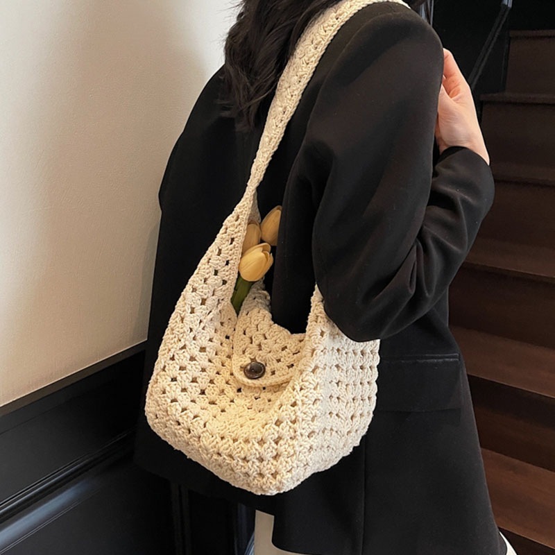 Luxury Brand Designer Bag Trendy Bag For Women, Niche Woven 2025 New Single Shoulder Straw Fashion Bag, Luxury bag Casual Korean Version Underarm Spri
