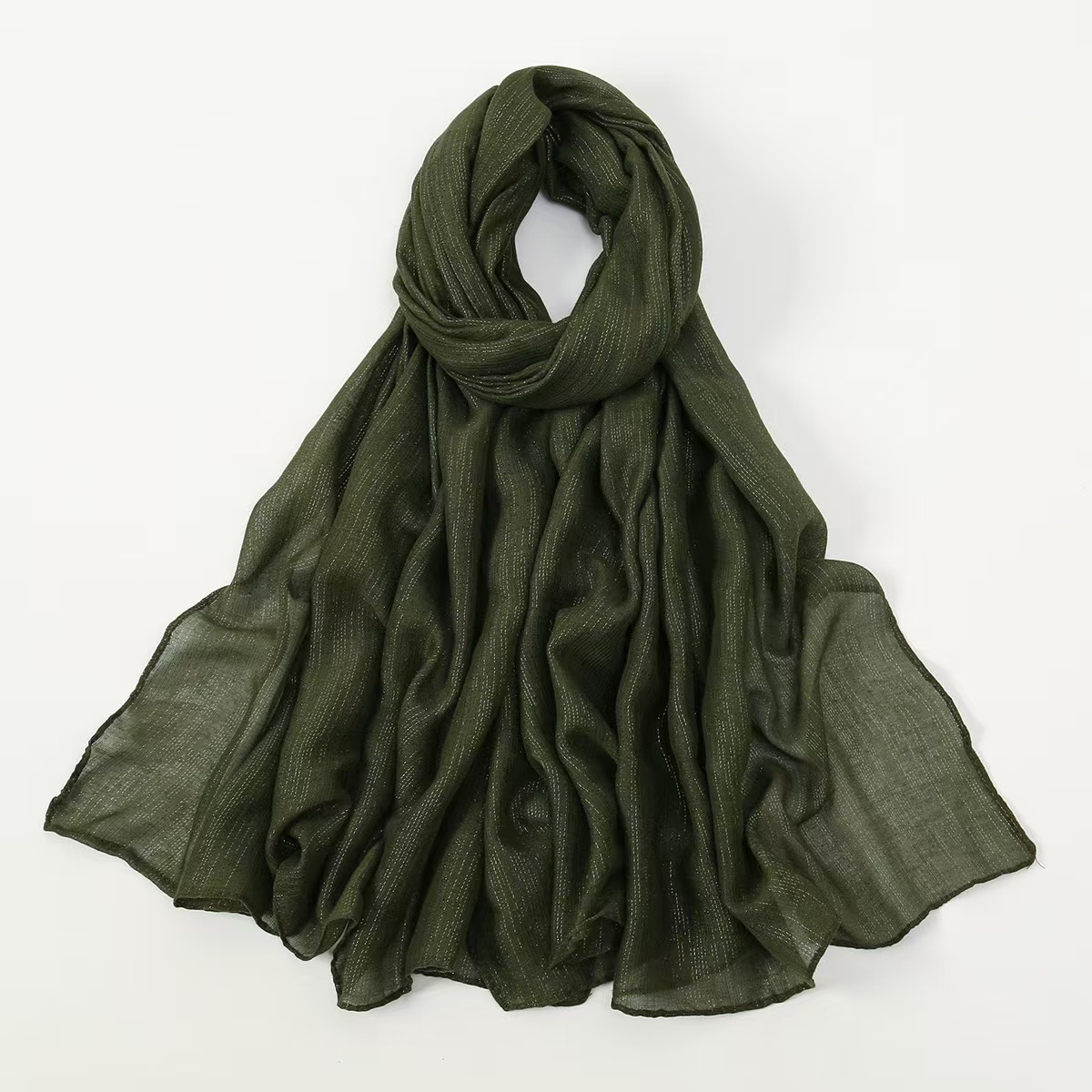 T1311 new high-grade silver silk versatile polyester long scarf ethnic style fashionable breathable ladies' shawl scarf