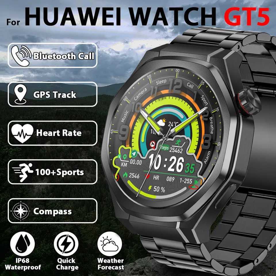 New For Huawei Watch5tra Men GPS Track Sports SmartWatch 1.53 Inch HD AMOLED Screen Waterproof Bluetooth Call Smartwatch X250726