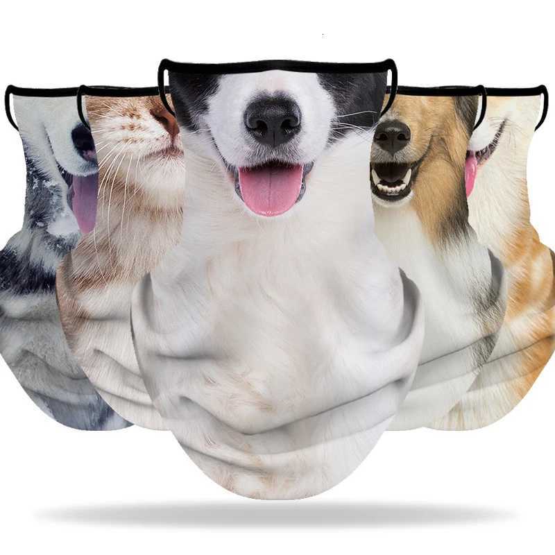 1pc 3D Cat Dog Cute Animal Balaclava Motorcycle Hat Summer lce Silk Breathable Bandana Cycling Running Face Mask Cover Scarf Z250725