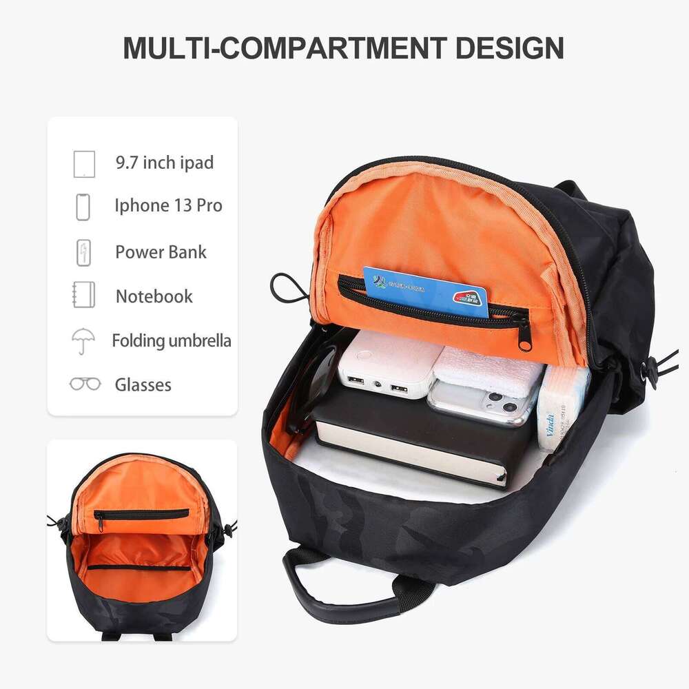 Multifuncional Chest for Men, Casual Multi-Pocket Crossbody Phone Bag, Shoulder Bags Travel Sling Work Bag