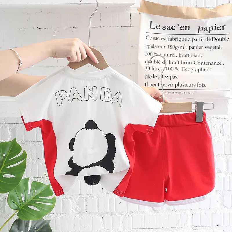 Toddler Baby Boy Girl Clothing Sets Summer Casual Infant Cute Animal Modeling 2pcs Outfits Cotton TshirtShorts Kids Tracksuit 250725