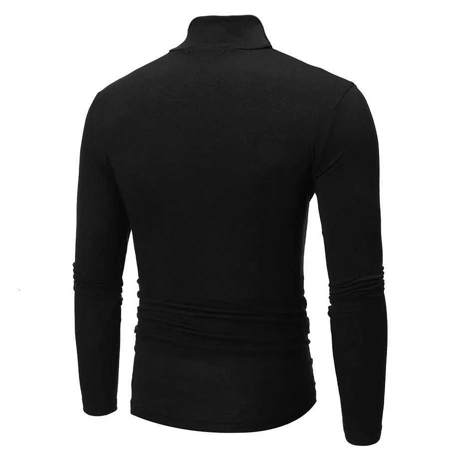 2pcs Men Thin Warm Tops Mens Autumn Long-sleeved Thermal Underwer Male High Collar Fashion T-shirt Z250725