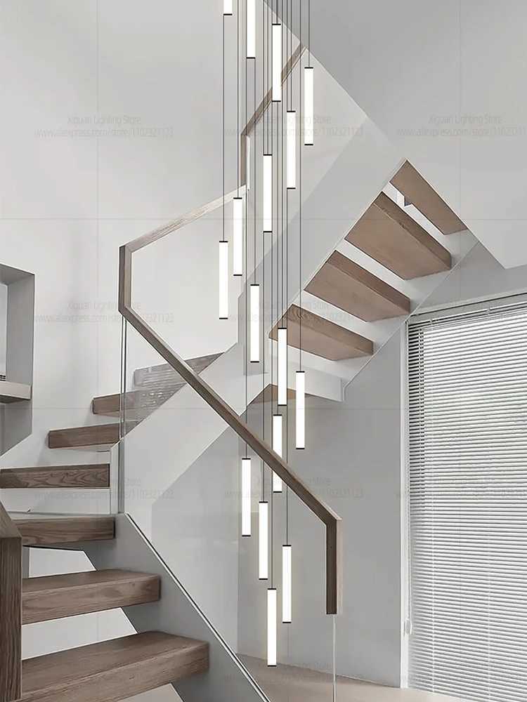 Modern Ceiling Chandelier LED Living Room Spiral Staircase Lighting Kitchen Bedroom Home Decoration Chandelier Lighting Fixtures XJ250725