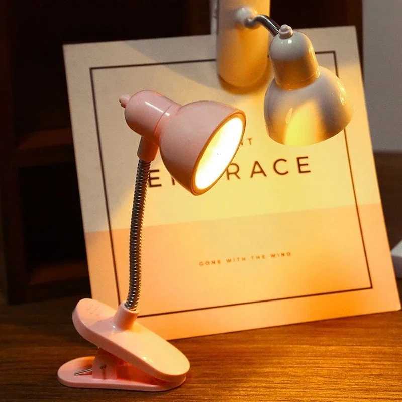 Mini LED Clip Desk Lamp Eye Protection Study Read Book Night Lamp Cute Creative Student Dormitory Warm Lights Battery Table Light XJ250725