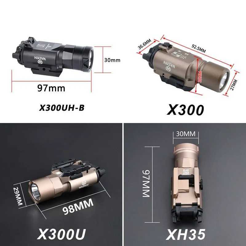 300X3000UH-B 300V 300U 35 LED White Light Constant Instant On Airsoft Weapon Light Flashlight Fit 20mm Picatinny Rail W250722
