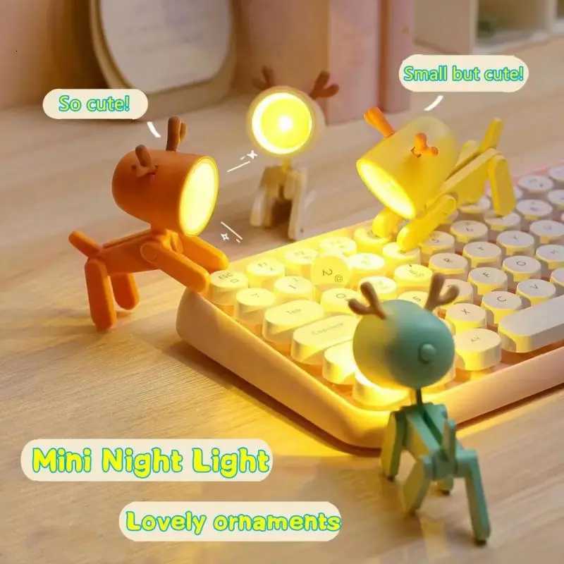 LED Night Light Mini Folding Desk Lamp Cute Pet Lights Dog Puppy Portable LED Lights Living Room Decoration Gift XJ250725