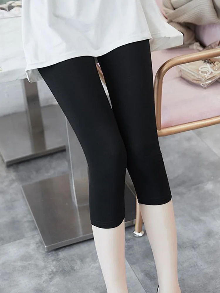 CUHAKCI Workout Women Leggings Summer Balck Jegging High Waist Elastic Fitness Legging Mujer Solid 250725