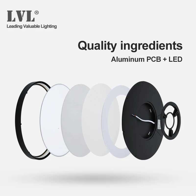 12W 18W 24W 32W 4000K Modern Black Shell LED Ceiling Light Surface Ceiling Lamp for Kitchen Bedroom BathroomXJ250725