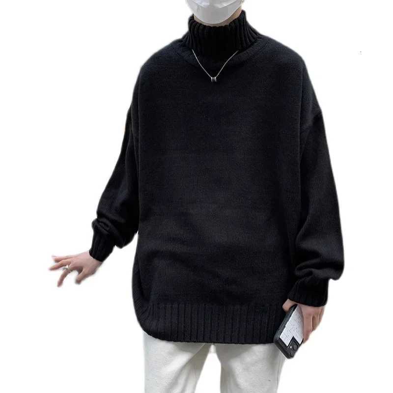 New Turtleneck Sweaters Men Loose Knitted Pullover Streetwear Mens Oversized Sweater Fashion Casual Sweater Men Pullovers M-8XL Z250725