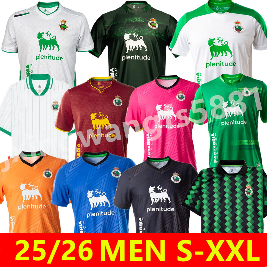 2024 2025 2026 Racing de Santander Mens Soccer Jerseys ALDASORO POL MORENO INIGO VICENTE ARANA CEDRIC CAMUS SULEIMAN ARTURO 24 25 26 Home Away Football Shirt