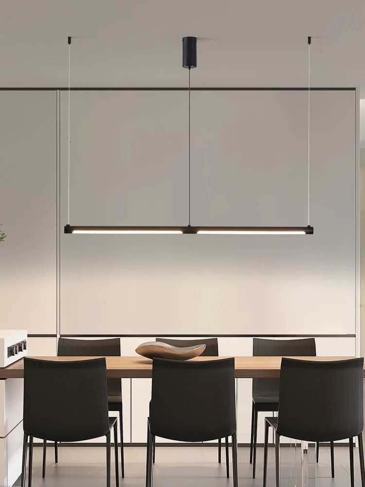 Nordic Light Creative Bar Counter Strip Designer Lamps LED Pendant Light for Dining Table Kitchen Chandelier Memory Function XJ250725