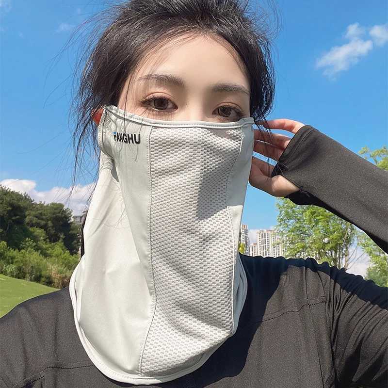 Mesh Breathable Ear Loop Mask Elastic Sunscreen Anti-UV Face Covering Thin Breathable Sports Neck Gaiter For Women Men Z250725