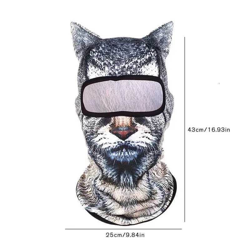Cat BalaclavaMotorcycle Cute Full Face Hood Mask Skiing Snowboard Hat Helmet Liner With Ears For Music Festivals Outdoor Events Z250725