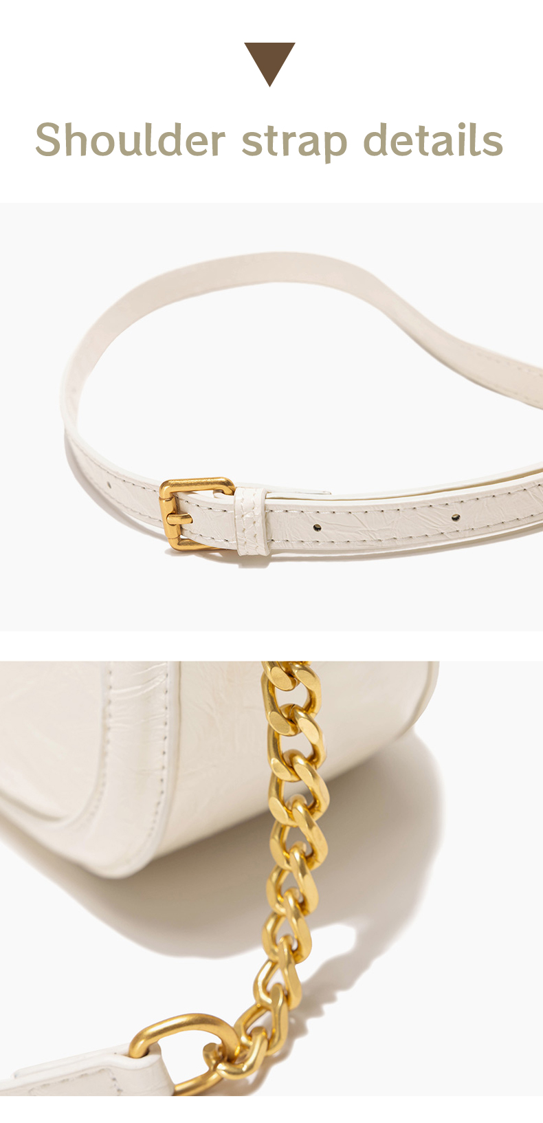 Shoulder Bags Light luxury retro saddle bag, women's crossbody bag, chain single-shoulder underarm bag
