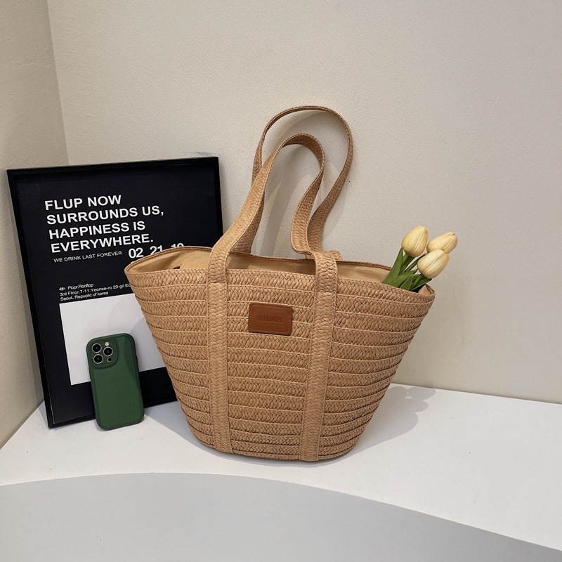 Luxury Brand Designer Bag Women's Bag Shoulder Bag Casual Commuting Vacation Woven Large Capacity Spring New Fashion Luxury bag Beach Straw Bag