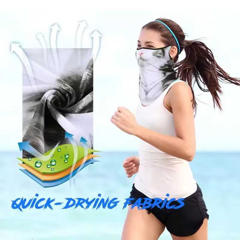 1-20PCS 3D Animals Magic Scarf Bandana Breathable Neck Warmer Gaiter Hanging Ear Outdoor Sports Face Mask Neckerchief Summer Z250725