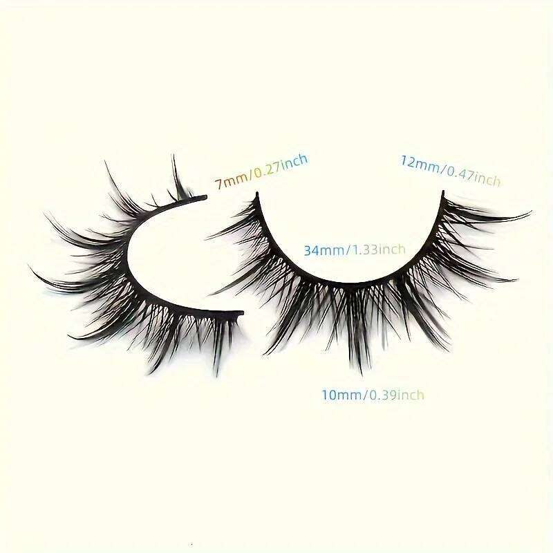 10 Pairs Deluxe C Curl False Eyelashes - lti-Length Manga & Cosplay Set,Natural-to-Bold Fake Lashes Pair X250723