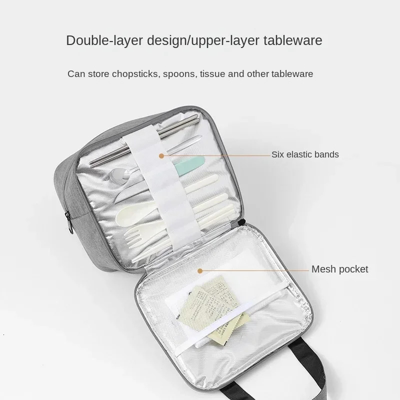 Leakproof Work Portable Food Storage Freezable Cooler Bag Lunch Box Lunch Bag Insulated Lunch Tote Bag 250723