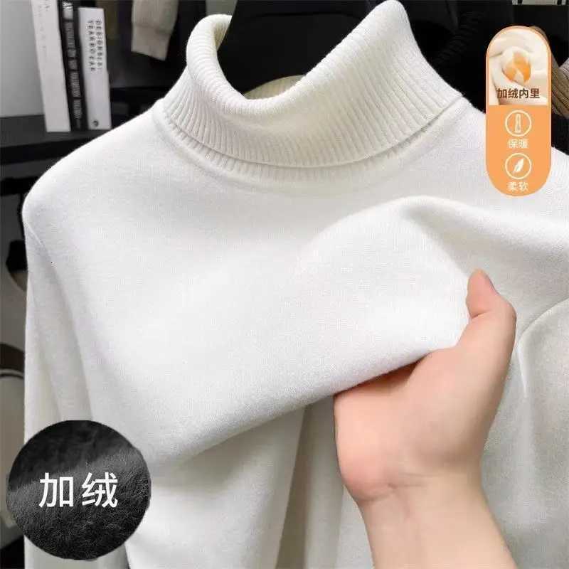 One-piece Velvet Casual Turtleneck Sweater for Men Plus Velvet Thickened Bottoming Warm Sweater Top for Men Z250725